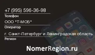 Кто звонил с 9955963698 - регион и оператор